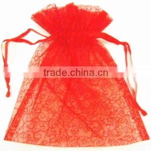 Red Present Pouch and Gift Bags With Rope for Outdoor Packing/car-trip Snacks/candy/gifts thumbnail-3