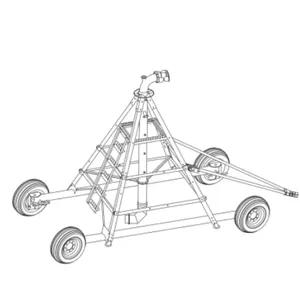 Four Wheel Movable Efficienct Center Pivot Irrigation System for 20ha 30ha Farmland thumbnail-1