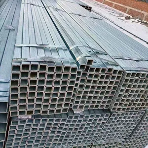 Hot Dipped Galvanized Square Hollow Tube, ERW Welded Carbon Steel Square Pipe for Steel Structure Engineering thumbnail-2