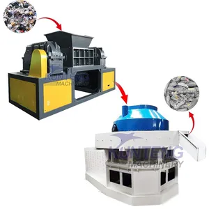 Agricultural Straw Rice Husk Bark Double Axis Shredder and RDF Fuel Rod Making Machine Production Line thumbnail-1