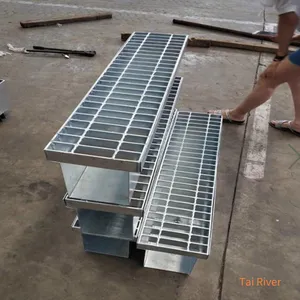 Sprayed Grating Panels for Petrochemical Platforms, 253/30/100 Circular Steel Grating Panels, Steel Grating Panels for Equipment Platforms thumbnail-5