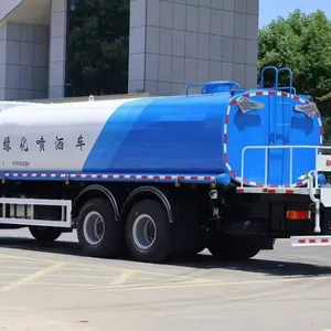 Green Sprinkler Truck Road Water Sprinkler Construction Dust Control Truck thumbnail-3