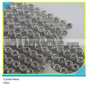 Heat Transfer Crystal Aluminum Mesh Glod Base 4mm Sapphire Hot Fix Rhinestone Mesh thumbnail-6