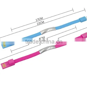 Magnetic Bracelet Wrist Band Data Micro USB Cable for Phone thumbnail-3