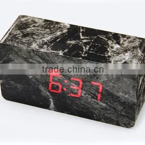 Personalized Wooden LED Alarm Clock, Mini Design Voice Controlling LED Digital Clock thumbnail-3