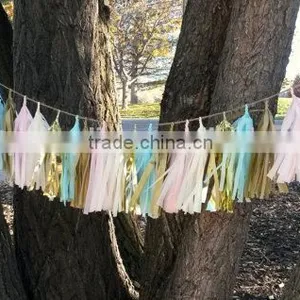 New Years Eve Decoration Handmade TISSUE PAPER TASSEL GARLAND Quality Choice thumbnail-6