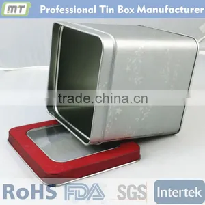 Custom Printed Square Cookie Tins Window thumbnail-1