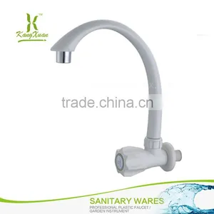 Wall Mounted White Kitchen Faucet Single Cold ABS Water Tap thumbnail-5