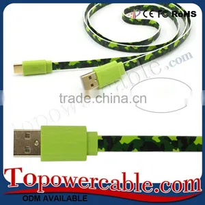 2016 New Coming Noodle Flat USB Type-A to Type C 3.1 Cable For Macbook 12' For Nexus 5X 6P thumbnail-3