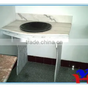 White Marble Countertop Black Sink thumbnail-1