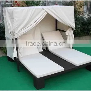 Patio Wicker Furniture Waterproof Outdoor Furniture Plastic Rattan Sun Lounger for Sale thumbnail-1
