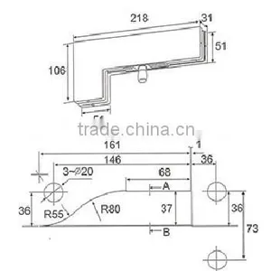 Patch Fittings for Glass Door/china Bathroom Fittings/patch Fitting for Frameless Glass Door thumbnail-2