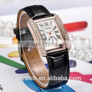 Fashion Black Diamond Watches for Lady Watch OEM Square Face thumbnail-1