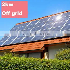 High Efficiency and Good Quality 2KW Solar Off-grid Systems For Home Use, With A Grade Solar Cells Quality Choice thumbnail-1