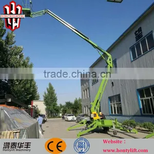 18m Height Trailer Mounted Floating Swim Cleaning Boom Lift Platforms thumbnail-1