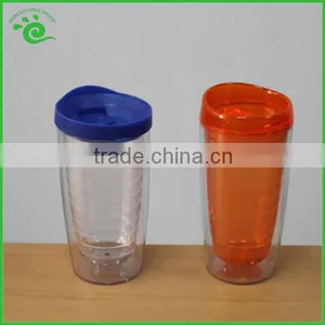 Double Wall Tritan Plastic Cup With Lid thumbnail-1