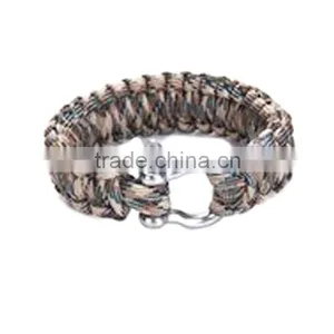 2016 Nylon 550 4mm Camo Paracord Bracelet 7 Strand Cord for Camping Survival thumbnail-1