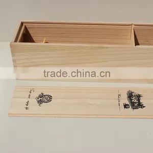 Wholesale Single Pine Unfinished Wooden Wine Bottle Boxes thumbnail-3