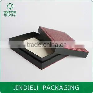 High Quality Leather Jewelry Lid and Base Box Packaging thumbnail-1
