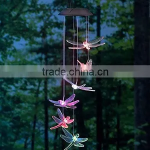 Dragonfly Decorative Led Solar Color Changing Acrylic Wind Chime Quality Choice thumbnail-2