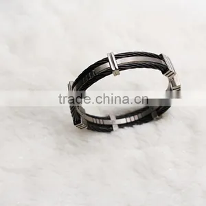 Fashion Stainless Steel Cuff Titanium Bracelet Bangles For Men Jewelry thumbnail-5