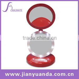 High-end Led Lighted Salon Station Makeup Mirror & Double Sides Plastic Round Makeup Mirror & Foldable Compact Mirror thumbnail-1