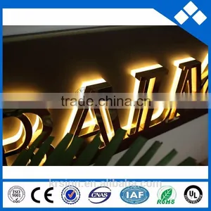 Stainless Steel Backlit Letter Sign , Acrylic LED Sign , Mirror Polished Customized Waterproof 3D thumbnail-6
