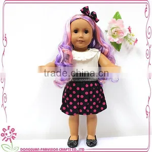 New Arrival Custom Colorful Long Hair Bow Girl Baby Doll for Kids thumbnail-1