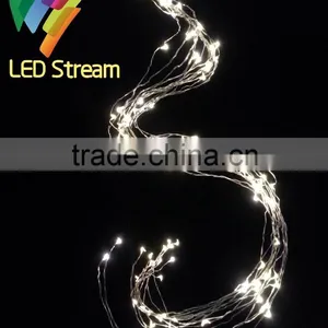 High Quality 224 LEDs Rattan Decoration String Lights 3AA Battery Outdoor Waterproof Silver Wire Timer String Fairy Light thumbnail-2