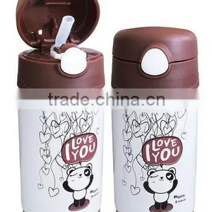 Hot Selling Colorful Plastic Vacuum Flask Thermos 300ml thumbnail-1