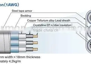 Best Quality Sheathed Galvanized Steel Tape ESP Cable thumbnail-3
