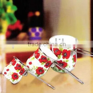 Porcelain Enamel Milk Can Set-cookware thumbnail-1
