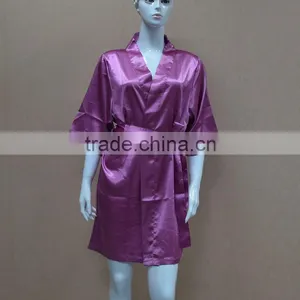 Purple Short Satin Silk Nightgown/pajamas thumbnail-2