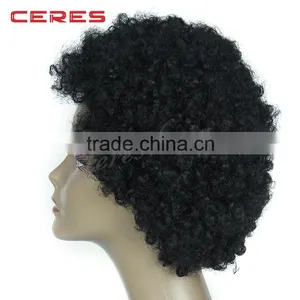 Short Kinky Curly Human Hair Wig, Low Price Curly Wig for Black Women In Stock thumbnail-3