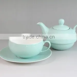China Suppliers Colorful Personalized Tea Cup Pot in One, Coffee Cup, Tea Pot Set thumbnail-4