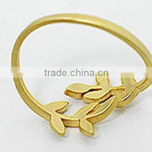 Hot Sales Leaves Shape Adjustable Knuckle Midi Infinity Ring Ring thumbnail-2