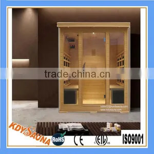 4 Person Luxury Design of Red Glass Heater Far Infrared Sauna thumbnail-1