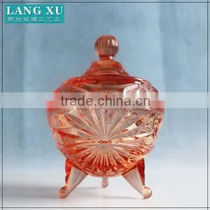 Round Wedding Lucid Glass Jar for Candy Buffet With Lid thumbnail-2