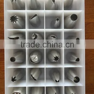 24pc Stainless Steel Nozzles Fondant Icing Piping Tips Cake Decorating Tools DIY Russian Tulip Nozzle Pastry Tip Free thumbnail-4