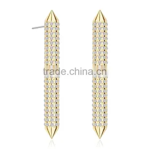 Kingman Fashion Gold Earring Models With Shiny Crystal thumbnail-1