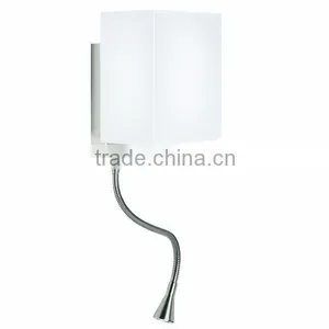 0816-4 Cotton Shade Two Flexible Shaft With LED Wall Light thumbnail-1