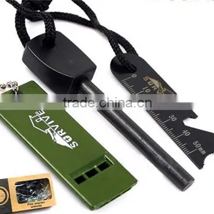 Survival Magnesium Flint Tooth Scraper Stone Fire Starter Lighter Kit thumbnail-1
