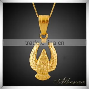 18k Gold Plated Beautiful Bird Shape Owl Pendant Brass Essential Oil Jewelry thumbnail-1