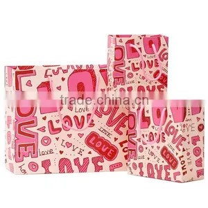 Pink Love Paper Bag For Gift thumbnail-1