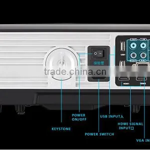 200' Large Screen Full HD Android 360 Degree Flip 2800lume High Lumen LED Projector Home Business Education Use RD806A Projector thumbnail-3