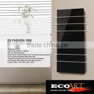 Far Infrared Bathroom Heating Panels 1000w With Heated Towel Rack thumbnail-1
