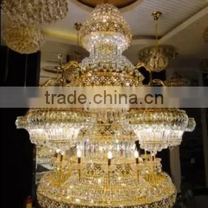 Newest Crystal Hanging Chandelier / Pendant Lamps Big Modern Light Gold thumbnail-1