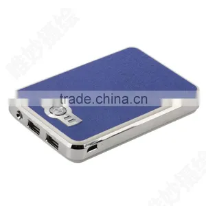 Traveling 2 USB 2.1A Output Rechargeable Leather Power Bank 10000 thumbnail-4