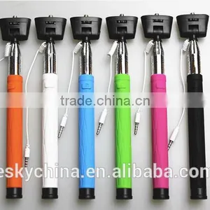 2016 BEST SELLING in China Happy Travel Tourism D09Plus Cable Take Pole Extensible Selfie Stick Handheld Monopod With Mirror thumbnail-3