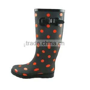 Women Mult Dot Rubber Boots thumbnail-1